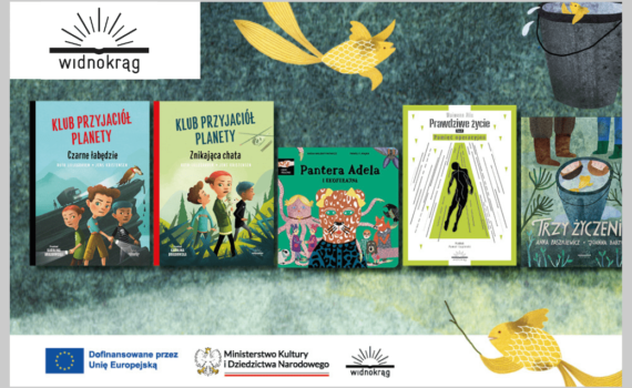 plakat wydawnictwa Widnokrąg do wyników konkursu „Klimat na dobrą książkę”