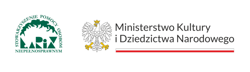logotypy MKiDN i Stowarzyszenia Larix
