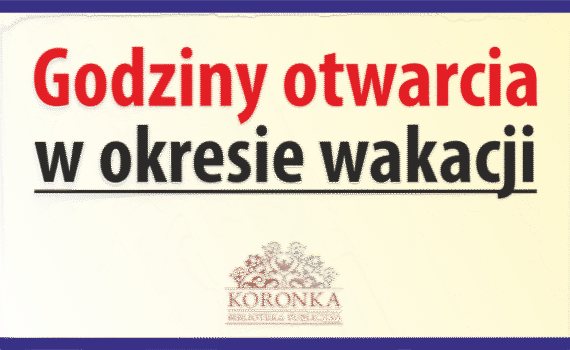 godz. otwarcia w okresie wakacji