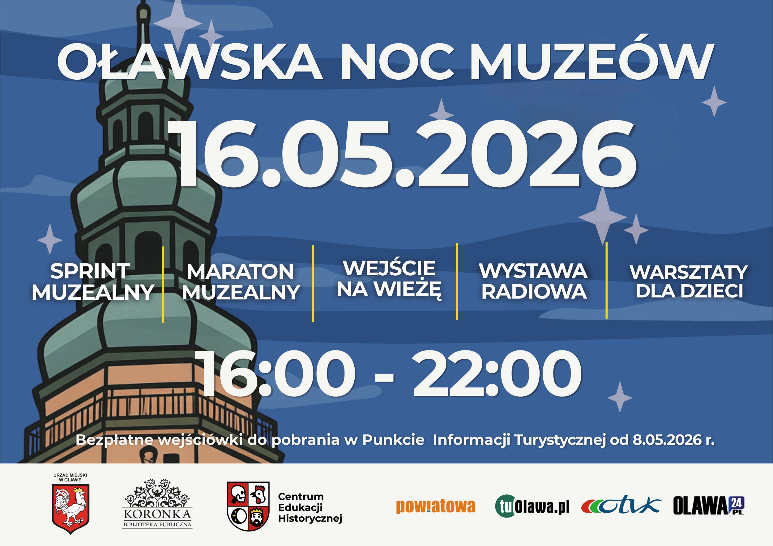 plakat oławskiej nocy muzeów 2026