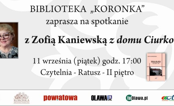 plakat spotkania z Zofią Kaniewską